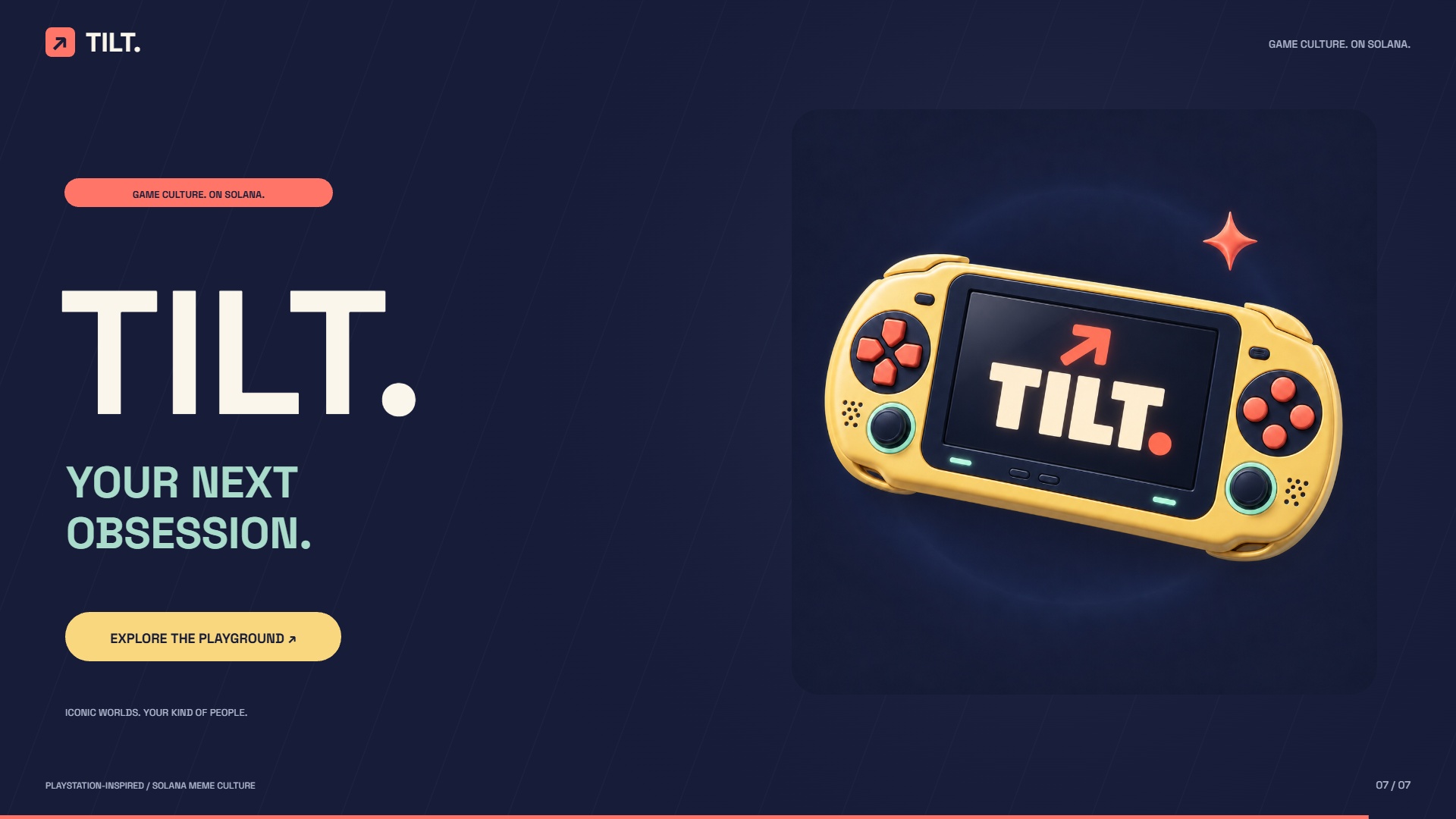 TILT launch film featuring the custom handheld console